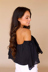 Tanya Off The Shoulder Top- Black