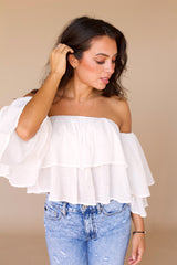 Tanya Off The Shoulder Top- White