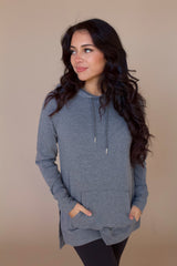 Scout Hi-Low Hoodie- Grey