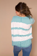 Ollie Tie-Dye Top- Seafoam