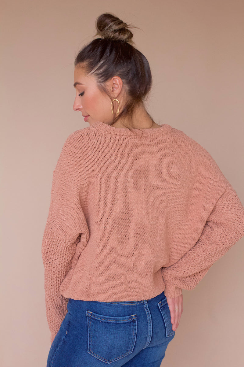 Kennedy Chenille Sweater- Light Clay
