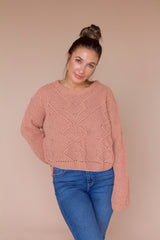 Kennedy Chenille Sweater- Light Clay