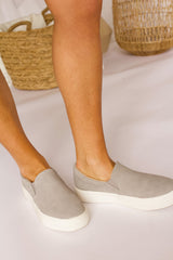 Catch Flights Platform Sneakers- Grey