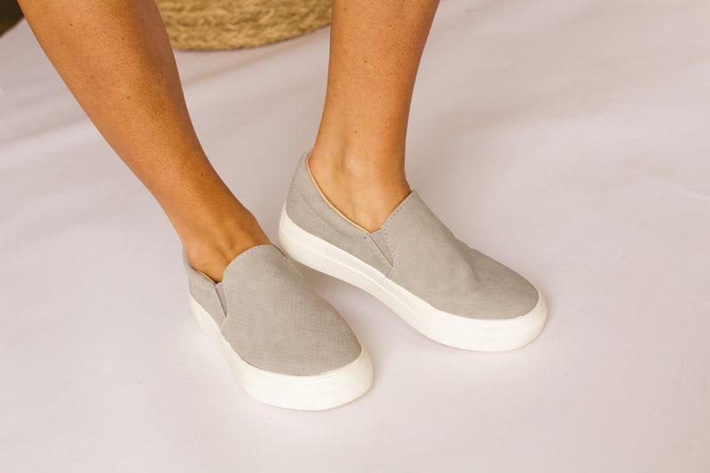 Catch Flights Platform Sneakers- Grey