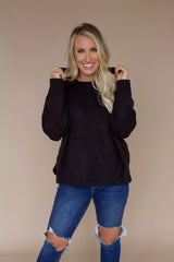 Birdie Hooded Sweater- Black