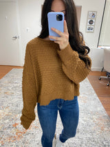 Lottie Textured Sweater- Caramel