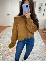 Lottie Textured Sweater- Caramel