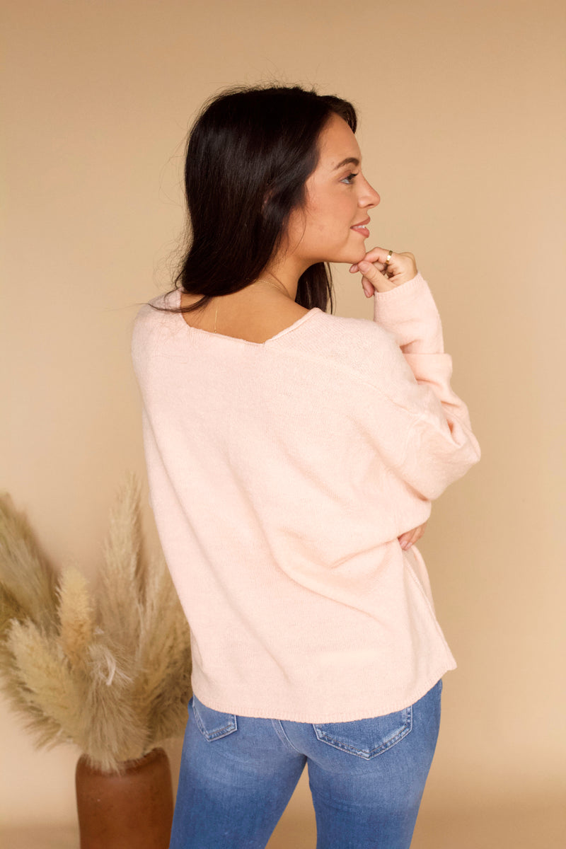 Taya Sweater- Pale Pink