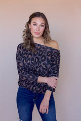 Reese Off The Shoulder Top- Leopard Mocha